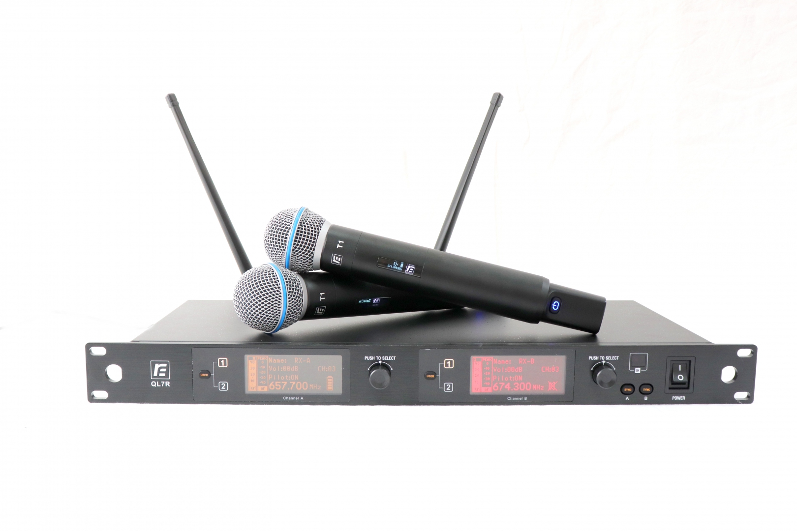 RFIntell QL7R/T1-A 651,800-683,400 МГц 2-канальная радиосистема с 2-мя ручными микрофонами в Мордовии